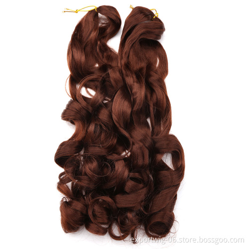 Loose Wave Crochet Braids Hair Wavy Synthetic spiral curl Hair Braiding Hair For Black Women French Curly Braids Extensions